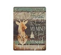 DJNGN Vintage Metal Tin Sign Deer Hunting And Into The Forest Iron Painting Home Kitchen Garage Man Cave Wall Decor Plaque Art Poster Funny Gift