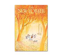 djnikd Automne Le New Yorker Illustration Style Mur Art Toile Peinture Affiches Et Gravures Salon Décor 50X70Cmx1 No Frame