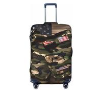 DJnni Company Housse de protection pour valise de voyage Motif tracteurs agricoles 45,7 à 81,3 cm, Drapeaux américains camouflage, S