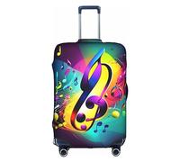 DJnni Company Housse de protection pour valise de voyage Motif tracteurs agricoles 45,7 à 81,3 cm, Notes de musique colorées., L