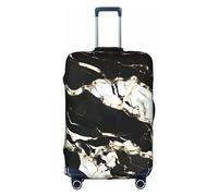 DJnni Company Housse de protection pour valise de voyage Motif tracteurs agricoles 45,7 à 81,3 cm, Texture marbre noir et blanc., L