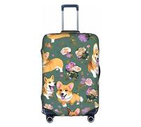 DJnni Corgi Housse de protection pour boîte de voyage Motif floral 45,7 à 81,3 cm, Fleurs florales Corgi, M