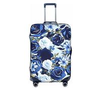 DJnni Corgi Housse de protection pour boîte de voyage Motif floral 45,7 à 81,3 cm, Roses bleues à motif floral, L