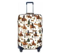 DJnni Flops Chaussons Art Sandales Housse de protection pour valise 45,7 à 81,3 cm, Cheval de cowboy, L