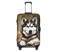 DJnni Flops Chaussons Art Sandales Housse de protection pour valise 45,7 à 81,3 cm, Huskys mignons, L