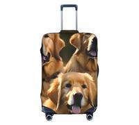 DJnni Golden Retrievers Housse de protection pour boîte de voyage, housse de valise, housse de protection pour valise de 45,7 à 81,3 cm, Golden Retrievers, L