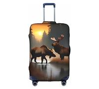 DJnni Golden Retrievers Housse de protection pour boîte de voyage, housse de valise, housse de protection pour valise de 45,7 à 81,3 cm, Cerf Ours élan, S