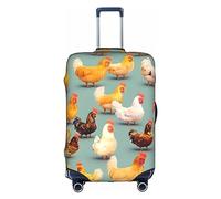 DJnni Golden Retrievers Housse de protection pour boîte de voyage, housse de valise, housse de protection pour valise de 45,7 à 81,3 cm, Marche de poulet mignon, XL