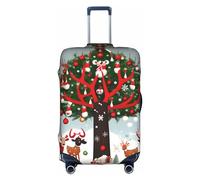 DJnni Golden Retrievers Housse de protection pour boîte de voyage, housse de valise, housse de protection pour valise de 45,7 à 81,3 cm, Arbres de Noël vache cerf, S