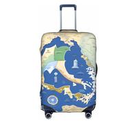 DJnni Housse de protection pour boîte de voyage, carte de la Grèce, housse de valise, housse de protection pour valise de 45,7 à 81,3 cm, Carte de la Grèce, Small
