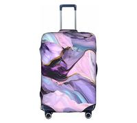 DJnni Housse de protection pour boîte de voyage, carte de la Grèce, housse de valise, housse de protection pour valise de 45,7 à 81,3 cm, Marbre coloré pastel rose, bleu, violet, S
