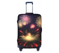 DJnni Housse de protection pour boîte de voyage - Dorée et noire - Pour valise de 45,7 à 81,3 cm, Explosion Feux d'artifice 3d, XL
