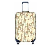 DJnni Housse de protection pour boîte de voyage Happy Valentine, housse de valise, housse de bagage de voyage, protection de valise pour 45,7 à 81,3 cm, Girafes dessinées à la main, S