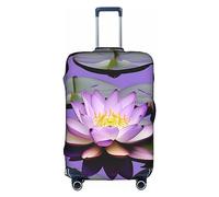 DJnni Housse de protection pour boîte de voyage Happy Valentine, housse de valise, housse de bagage de voyage, protection de valise pour 45,7 à 81,3 cm, Fleur de lotus violette, L