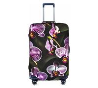 DJnni Housse de protection pour boîte de voyage Happy Valentine, housse de valise, housse de bagage de voyage, protection de valise pour 45,7 à 81,3 cm, Imprimé orchidées violettes, M
