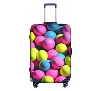 DJnni Housse de protection pour boîte de voyage, housse de valise, housse de bagage de voyage, protection de valise pour 45,7 à 81,3 cm, Balles de tennis rose vif., L