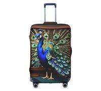 DJnni Housse de protection pour boîte de voyage, housse de valise, housse de bagage de voyage, protection de valise pour 45,7 à 81,3 cm, Magnifique image de paon, L