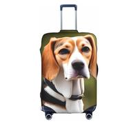 DJnni Housse de protection pour boîte de voyage, housse de valise, housse de protection pour valise de 45,7 à 81,3 cm, camouflage jaune et vert, Beagle Dog, M