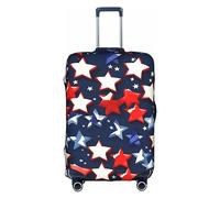 DJnni Housse de protection pour boîte de voyage Pingouins sur l'iceberg, housse de valise, housse de protection pour valise de 45,7 à 81,3 cm, Patriotic Stars Strips Independence Day, M