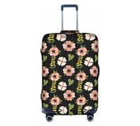 DJnni Housse de protection pour valise de voyage avec fleurs de dessin animé Poméraniens de 45,7 à 81,3 cm, Fleur de jasmin rose, M