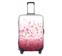 DJnni Housse de protection pour valise de voyage avec fleurs de dessin animé Poméraniens de 45,7 à 81,3 cm, Pétales roses., M