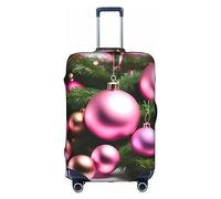 DJnni Housse de protection pour valise de voyage avec fleurs violettes de 45,7 à 81,3 cm, Boule de Noël rose, S