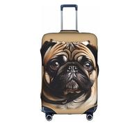 DJnni Housse de protection pour valise de voyage avec fleurs violettes de 45,7 à 81,3 cm, Chiens carlins., XL