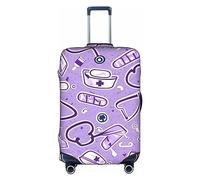 DJnni Housse de protection pour valise de voyage avec fleurs violettes de 45,7 à 81,3 cm, Motif infirmière Violet, L