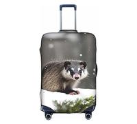DJnni Housse de protection pour valise de voyage avec fleurs violettes de 45,7 à 81,3 cm, Opossum in Snow, S