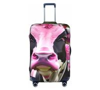 DJnni Housse de protection pour valise de voyage avec fleurs violettes de 45,7 à 81,3 cm, Pink Flower Show Vaches Bovins, L