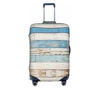 DJnni Housse de protection pour valise de voyage avec hibou, lapin, oiseaux, renard, 45,7 à 81,3 cm, Ancienne planche en bois, S