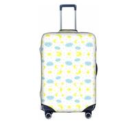 DJnni Housse de protection pour valise de voyage avec hibou, lapin, oiseaux, renard, 45,7 à 81,3 cm, Moon Cloud Star, L