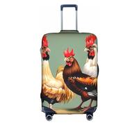 DJnni Housse de protection pour valise de voyage de 45,7 à 81,3 cm, Imprimé coq et poulet, M
