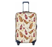 DJnni Housse de protection pour valise de voyage rouge vin rouge 45,7 à 81,3 cm, bordeaux, XL