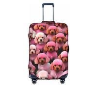 DJnni Housse de protection pour valise de voyage rouge vin rouge 45,7 à 81,3 cm, Caniche rose, XL