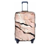 DJnni Housse de protection pour valise, valise de 45,7 à 81,3 cm, Marbre or rose., XL