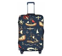 DJnni Housse de protection rétro sirène pour valise de 45,7 à 81,3 cm, Pirate nautique, XL