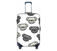 DJnni Lot de 2 housses de protection pour boîte de voyage, housse de valise, housse de protection pour valise de 45,7 à 81,3 cm, Tête de chien Merican, L