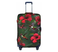 DJnni Sharks Housse de protection nautique pour valise de voyage 45,7 à 81,3 cm, Colibri Fleur Rouge Hibiscus, L