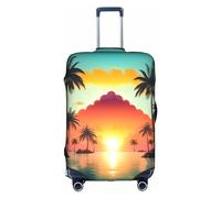 DJnni The Underwater World Housse de protection pour valise Motif poissons tropicaux 45,7 à 81,3 cm, Sunrise Tropical Palm Tree Island, S