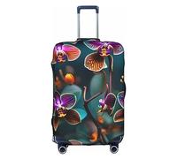 DJnni The Underwater World Housse de protection pour valise Motif poissons tropicaux 45,7 à 81,3 cm, Orchidée bleu sarcelle et orange., XL