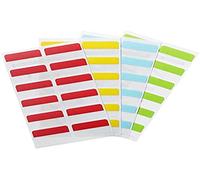 Djois 10520 - Lot de 72 Marque pages, Onglets d'indexation Autocollant, Index de Signalisation adhésifs Repositionnables 12 x 25mm, Couleur Assortie (Lot de 72 pcs)