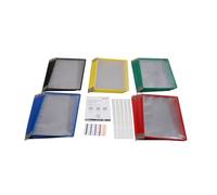 Djois, 114049 - Poches à Pivots A4 Portrait, PVC Souple, 50 pcs, Assorties | PVC Souple Résistant, Anti-Reflets, Cadre Acier, Système d'Affichage Tarifold pour Documents Professionnels
