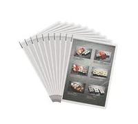 Djois, 114502 - Lot de 10 Poches à Pivots Antimicrobiennes A4 Portrait - PVC Renforcé, Pivots Métal, Compatible Supports Tarifold - Affichage Documents, Hôpitaux, Bureaux, Usines - Blanc