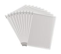 Djois, 114562 - Poches à Pivots Antimicrobiennes A4, 10 pcs, Blanc/Inox | PVC Renforcé Antimicrobien, Pivots Inox, Compatible Supports Tarifold, pour Hôpitaux, Bureaux et Usines