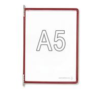Djois 115003 Pivot Pockets Tarifold Lot de 10 pochettes format A5, format portrait, rouge, système d'affichage, accessoires pratiques, fabriqués en France, idéal pour les présentations, qualité