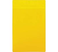 Djois, 162204 - Lot de 10 pochettes d'identification, logistique magnétique, format A5, portrait, jaune, fabriqué en France, pratique, durable, organisation, bureau, étiquetage, accessoires