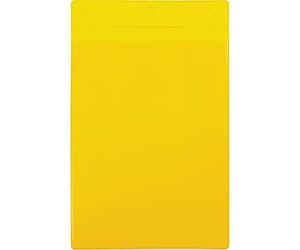 Djois, 162204 - Lot de 10 pochettes d'identification, logistique magnétique, format A5, portrait, jaune, fabriqué en France, pratique, durable, organisation, bureau, étiquetage, accessoires