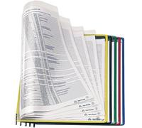 Djois, 194109 - Lot de 5 Poches à Pivots A4 Foldfive - PVC Antireflet, Grande Capacité 10 Vues par Poche - Compatible Supports Tarifold pour Affichage Commerce, Organisation Documents - Assorties