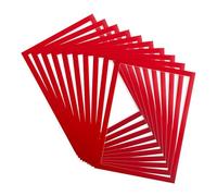 Djois 194393 - Lot de 10 Pochette-Cadre Magnétique Magneto Pro Open Frame A4, Changement Rapide de Document et Affichage Professionnel, Cadre Rouge